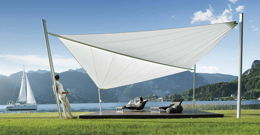 sonnensegel winddurchlässig Rechteckig Sonnenschutz 2.8 x 2.8 m Atmungsaktives Wetterfest für Terrasse, Garten, Balkon, Camping, Hellgrau Größe:56 | 01m, 62 | 03m Campingmaus Exped Ultra 0° Large